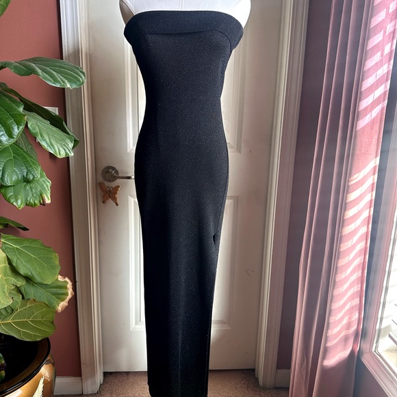 Vintage Wayne Rodger’s Black and Silver Tube Dress - Picture 2 of 8